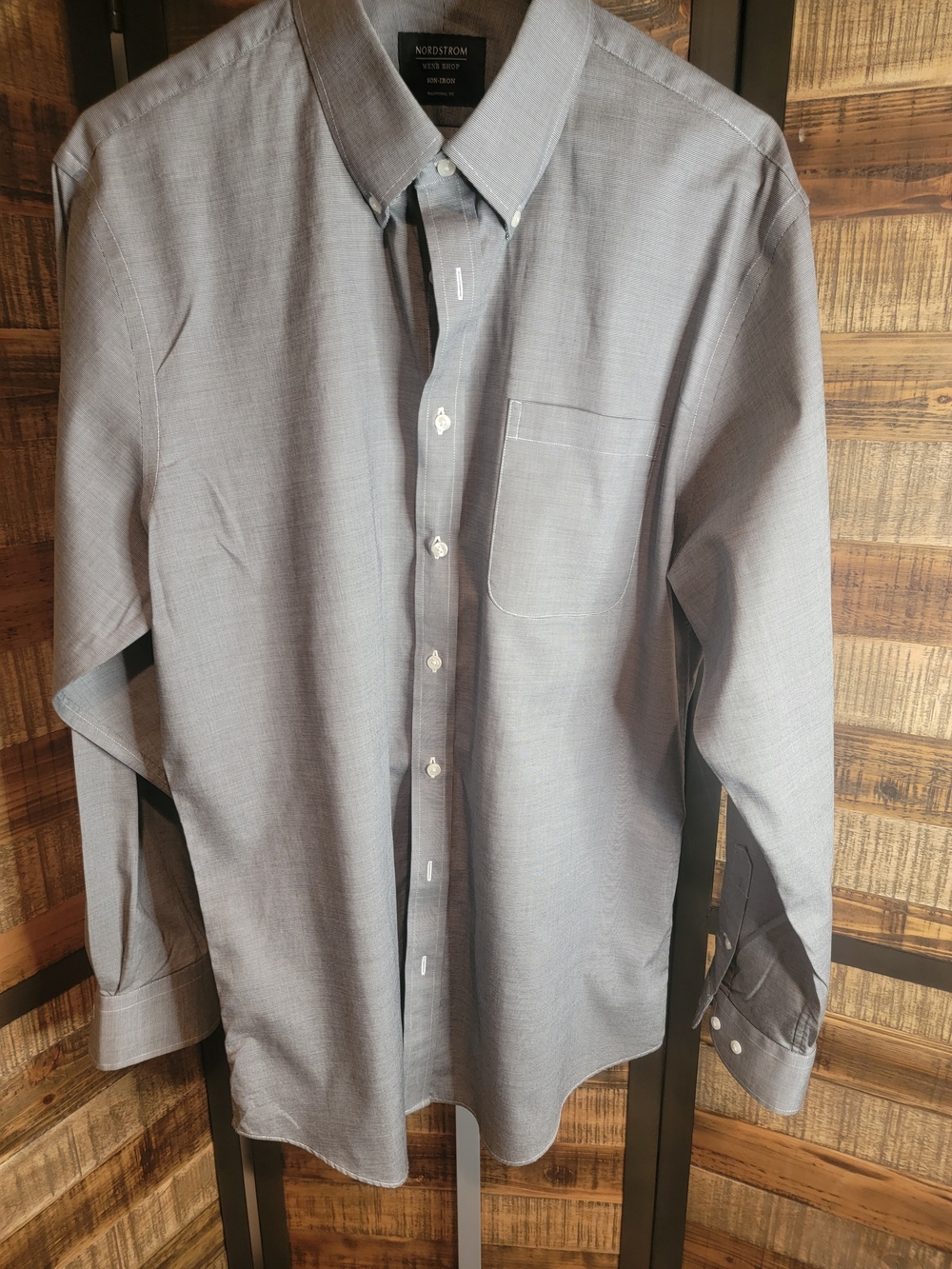 Nordstrom Men’s Light Gray Button-Down Dress Shirt